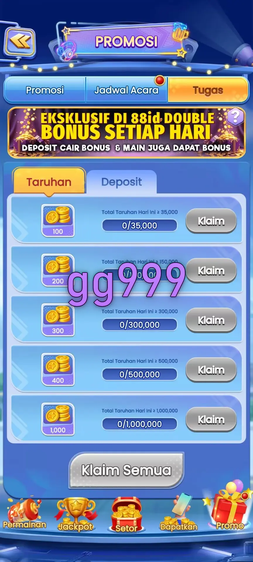 gg999 Tangkapan Layar Resmi APK
